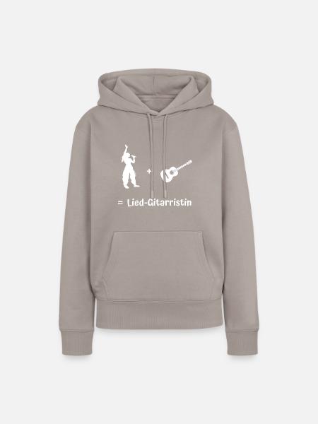 Liedgitarristin - Frauen Premium Bio Hoodie - Taupe