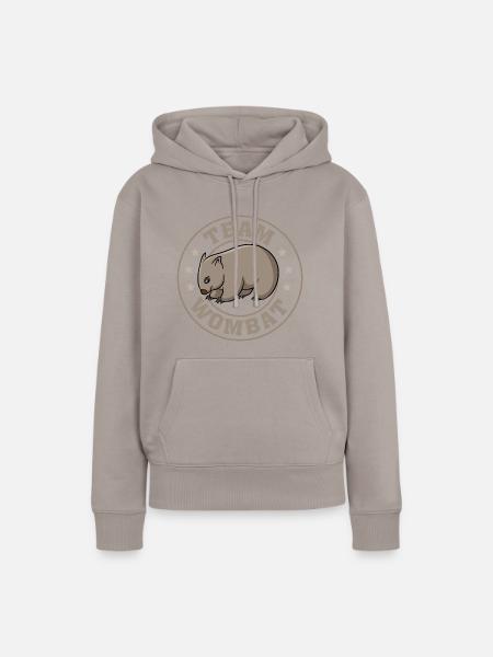 Team Wombat - Frauen Premium Bio Hoodie - Taupe