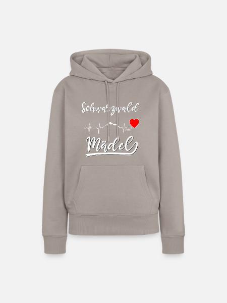 Schwarzwald Mädel ♥ - Frauen Premium Bio Hoodie - Taupe