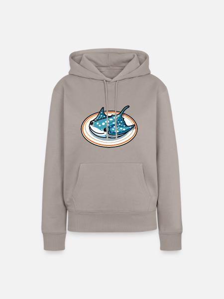 Manta Platte - Frauen Premium Bio Hoodie - Taupe