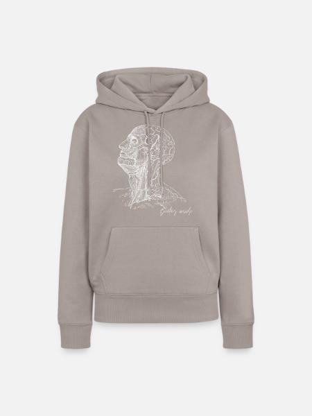 Beauty inside - Frauen Premium Bio Hoodie - Taupe