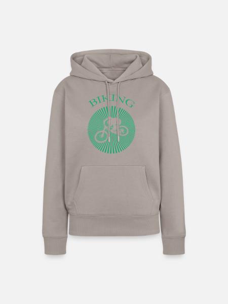Biking - Frauen Premium Bio Hoodie - Taupe