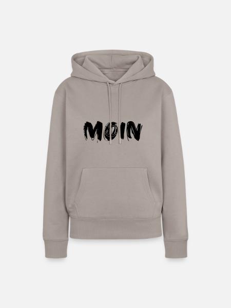 Moin Moin - Frauen Premium Bio Hoodie - Taupe