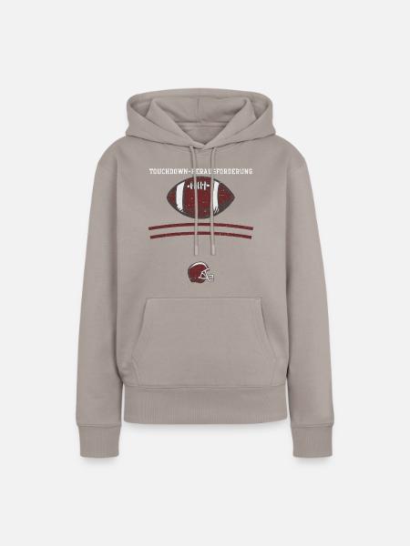 Touchdown-Herausforderung - Frauen Premium Bio Hoodie - Taupe