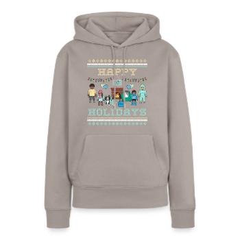 Playmobil Familie Happy Holidays Ugly Christmas - Frauen Premium Bio Hoodie - Taupe - Vorne - Julia (174cm)