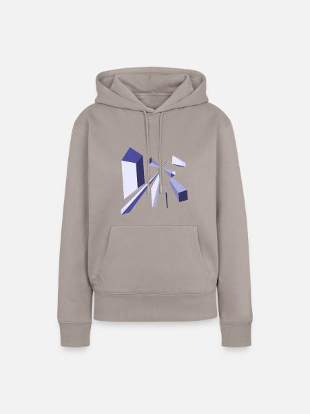 crazy print - Frauen Premium Bio Hoodie - Taupe