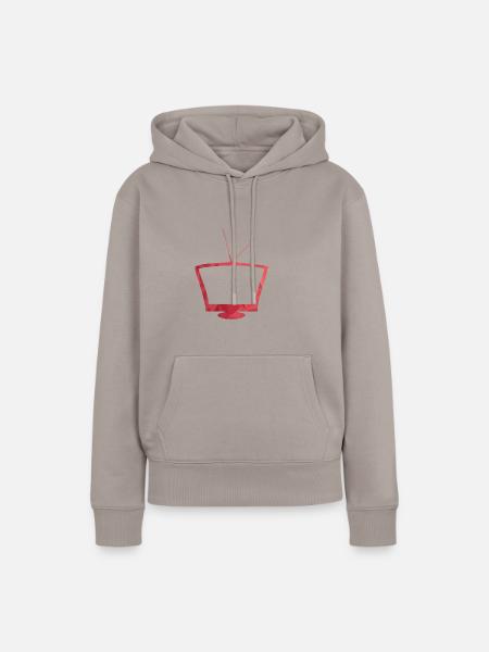 Red TV - Frauen Premium Bio Hoodie - Taupe