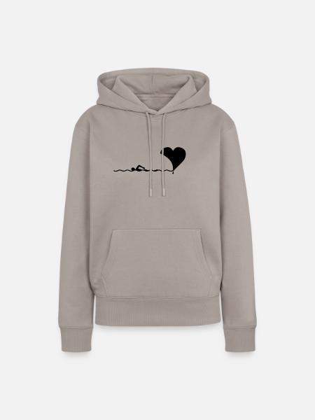 Schwimmer, schwimmer, Schwimmen, schwimmen - Frauen Premium Bio Hoodie - Taupe