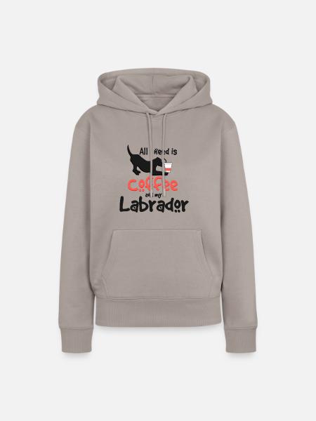 Labrador - Frauen Premium Bio Hoodie - Taupe