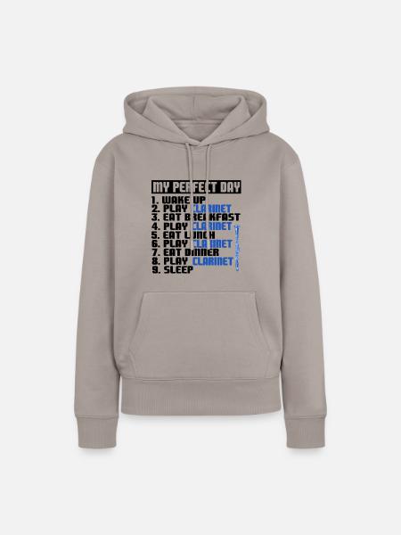 Klarinette - Frauen Premium Bio Hoodie - Taupe