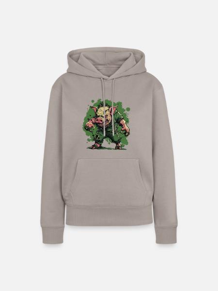 Frankenswein - Frauen Premium Bio Hoodie - Taupe