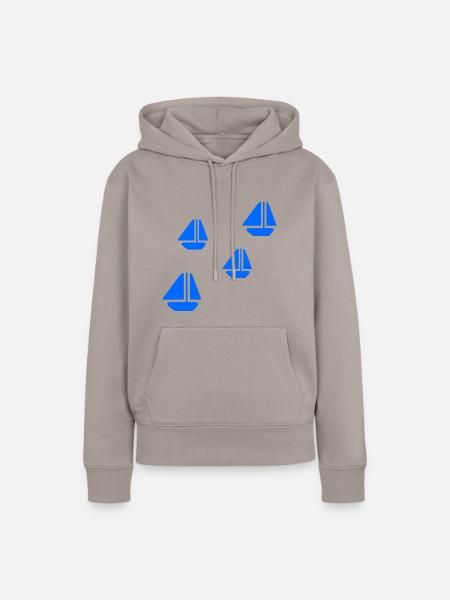 SEGELBOOTE - Frauen Premium Bio Hoodie - Taupe
