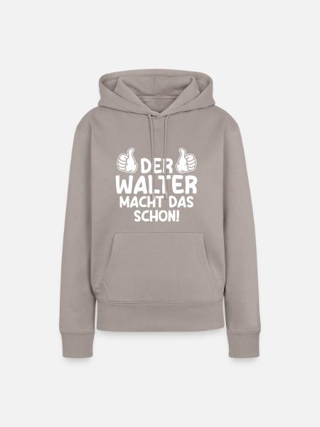 Walter - Frauen Premium Bio Hoodie - Taupe