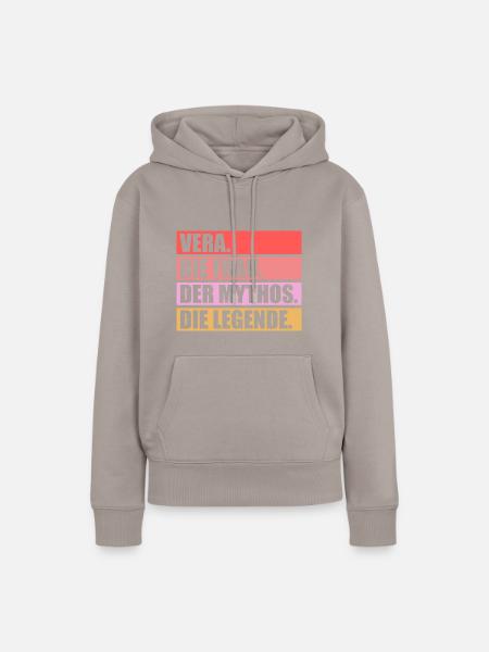 Vera - Frauen Premium Bio Hoodie - Taupe