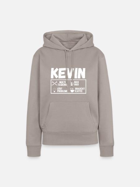 Kevin - Frauen Premium Bio Hoodie - Taupe