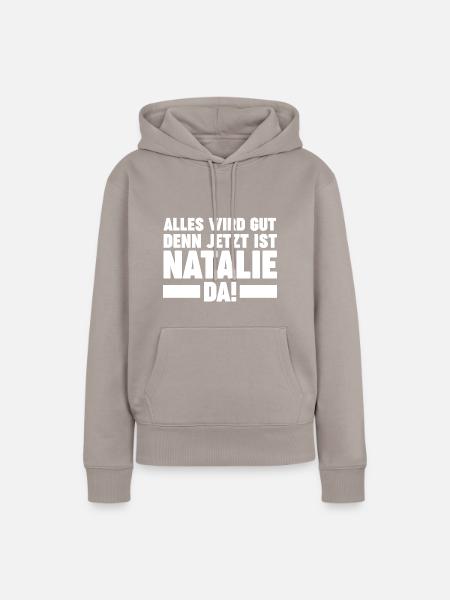 Natalie - Frauen Premium Bio Hoodie - Taupe