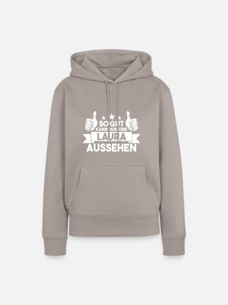 Laura - Frauen Premium Bio Hoodie - Taupe
