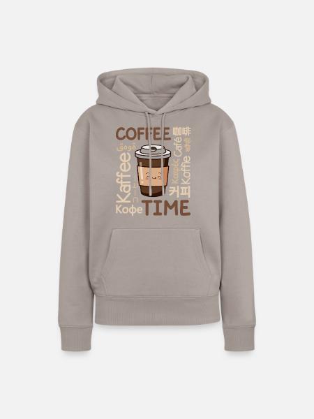 Kaffeezeit - Frauen Premium Bio Hoodie - Taupe