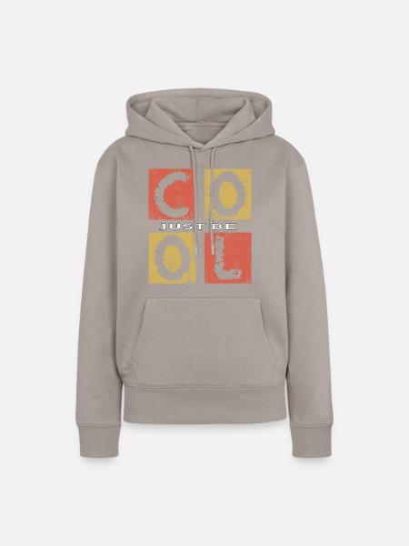 Sei einfach cool, sei cool - Frauen Premium Bio Hoodie - Taupe