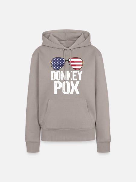 Donkey Pox - Frauen Premium Bio Hoodie - Taupe