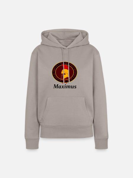 Starker Gladiator - Frauen Premium Bio Hoodie - Taupe