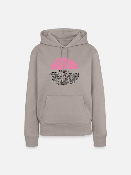 Brain - Frauen Premium Bio Hoodie - Taupe