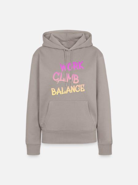 klettern - Frauen Premium Bio Hoodie - Taupe