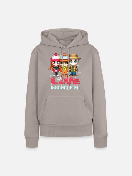Love Winter - Frauen Premium Bio Hoodie - Taupe