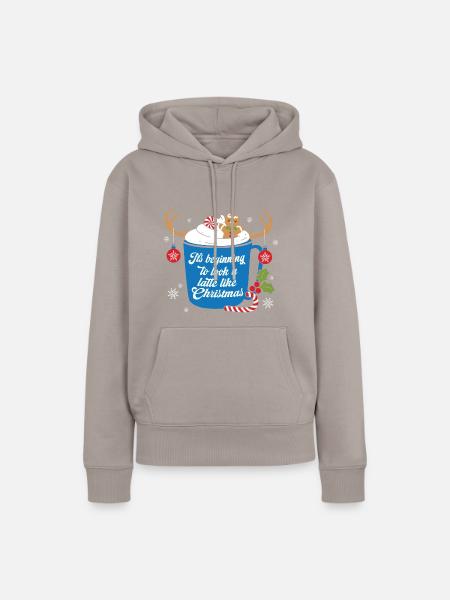 Weihnachten Weihnachtsmann Geschenke - Frauen Premium Bio Hoodie - Taupe