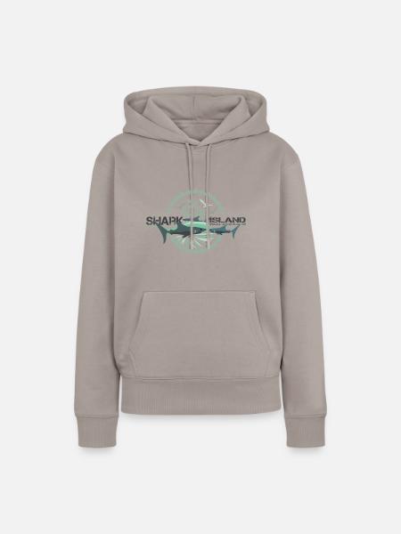 sharkisland-sharkshirt - Frauen Premium Bio Hoodie - Taupe