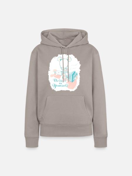 Believe in Yourself - Frauen Premium Bio Hoodie - Taupe