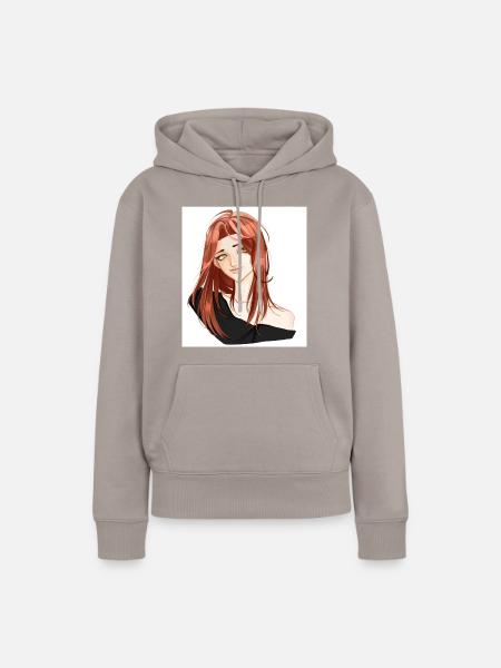 Elliot, AnimeCharacter - Frauen Premium Bio Hoodie - Taupe