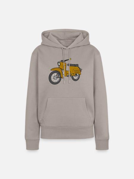 Simson Schwalbe Schwälbchen - Frauen Premium Bio Hoodie - Taupe