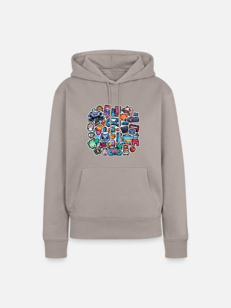 Gaming Artwork - Frauen Premium Bio Hoodie - Taupe