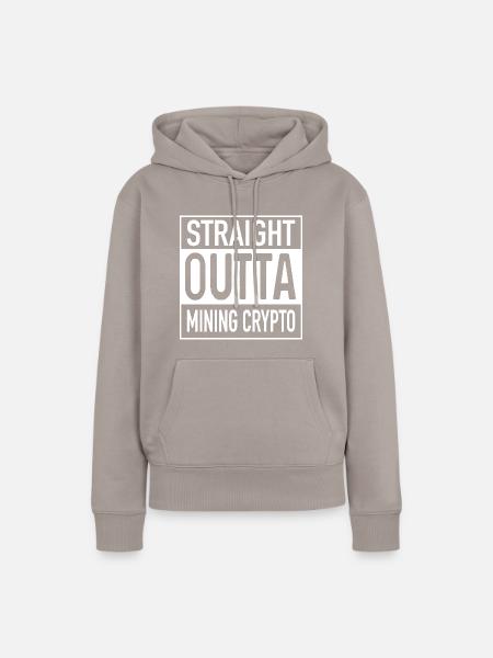 Straight OUTTA Mining Cypto - Frauen Premium Bio Hoodie - Taupe