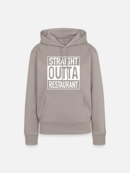 Straight OUTTA Restaurant - Frauen Premium Bio Hoodie - Taupe