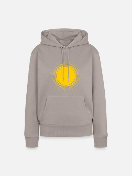 Sonne - Frauen Premium Bio Hoodie - Taupe