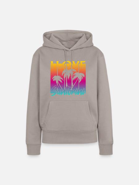 ich liebe santorini - Frauen Premium Bio Hoodie - Taupe