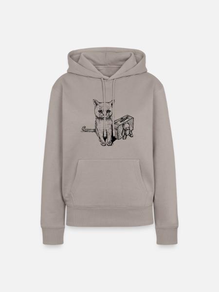 Verloren - Frauen Premium Bio Hoodie - Taupe