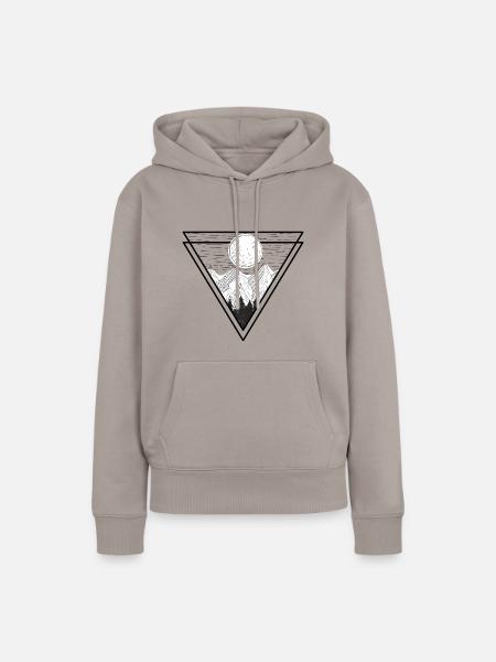 Berge - Frauen Premium Bio Hoodie - Taupe