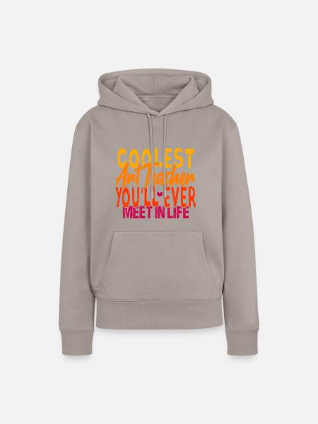 Der coolste Kunstlehrer - Frauen Premium Bio Hoodie - Taupe