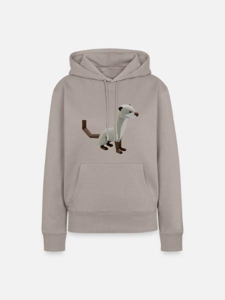 Polygon Frettchen - Frauen Premium Bio Hoodie - Taupe
