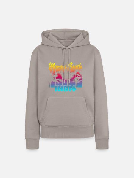 Marari Beach India - Frauen Premium Bio Hoodie - Taupe