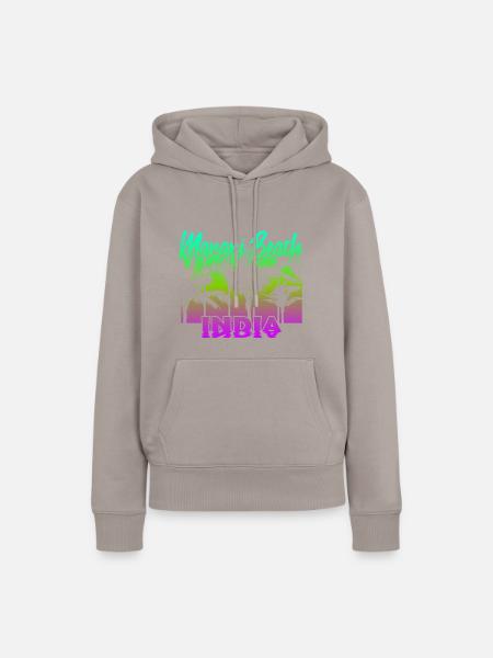 Marari Beach India - Frauen Premium Bio Hoodie - Taupe