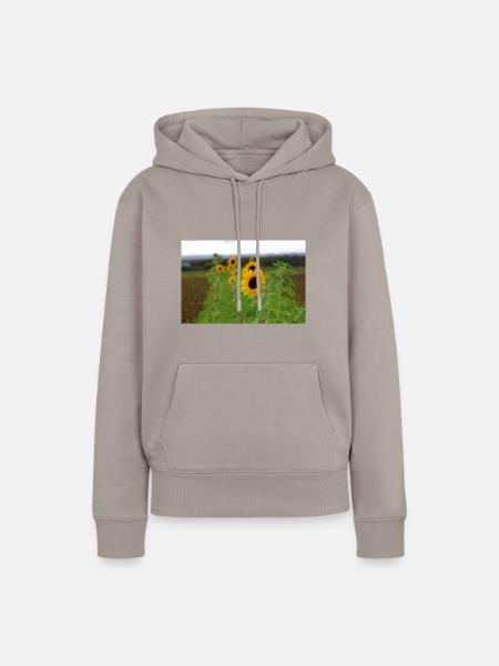 Sonnenblume - Frauen Premium Bio Hoodie - Taupe