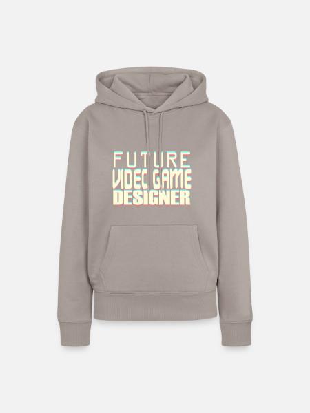 Future Video Game Designer - Frauen Premium Bio Hoodie - Taupe