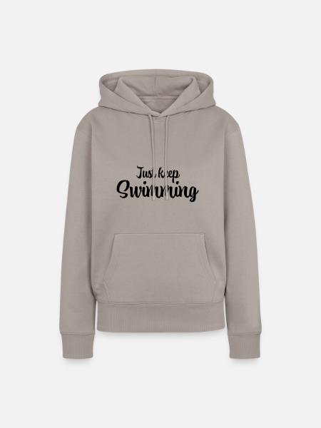 Just keep swimming - Frauen Premium Bio Hoodie - Taupe