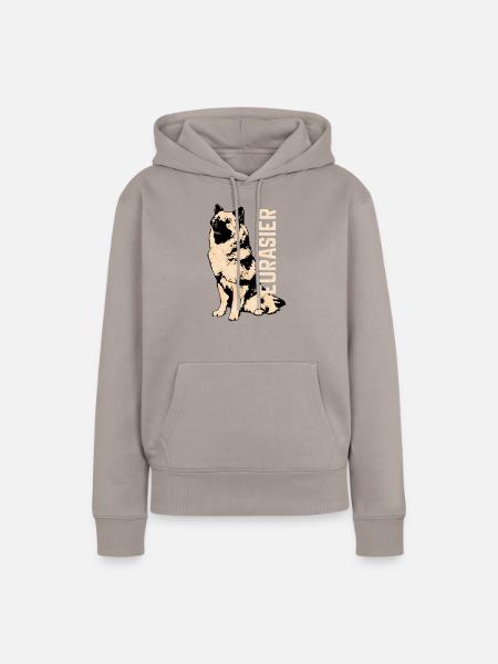 Eurasier - Frauen Premium Bio Hoodie - Taupe
