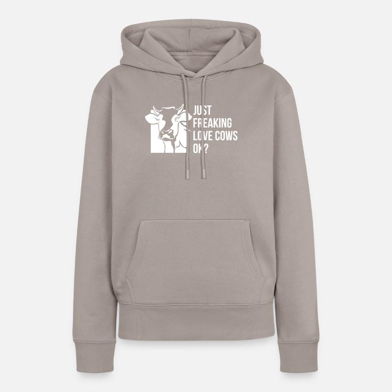 Citation parfaite pour la conception d'une vache - Sweat à capuche Premium bio Femme - taupe