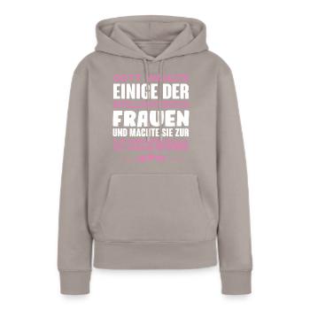Flat Coated Retriever - Flat Coated Retriever - Frauen Premium Bio Hoodie - Taupe - Vorne - Julia (174cm)